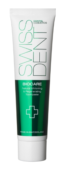 Biocare Tannkrem. Vegansk. Unik og innovativ formel, som styrker tennenes overflate mot ising og forebygger missfarging med
 bio-mineraliserende ingredienser. 
Lav slipeeffekt. RDA - 38